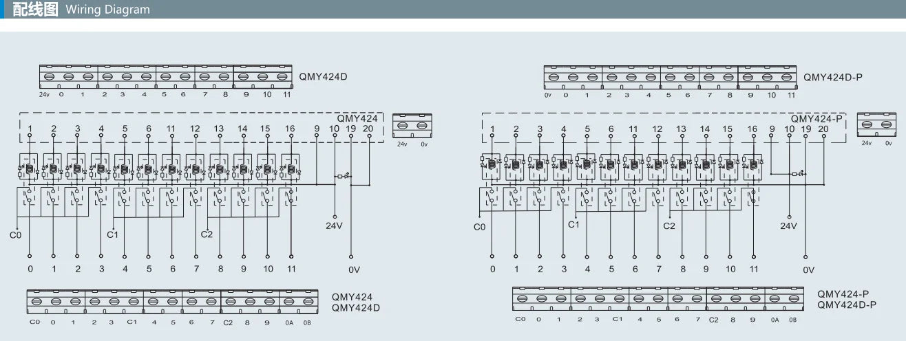 QMY424 DC24V Relay Module 12 Channel PLC Terminal Block Industrial Control Board Reliable Automation Wiring Hub Connector