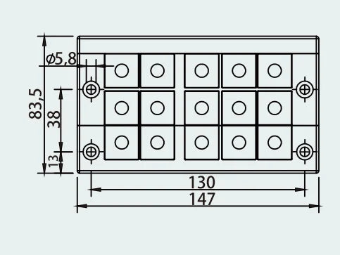 CES 24/15-ED Cable Entry Systems KEL 24/15-E Pre-Cut Cable Entry Plate for Grommets Made of Durable Nylon Material