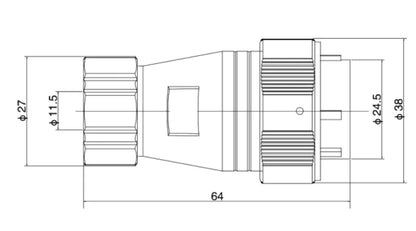 PTG 28-12A Industrial Waterproof Aviation Adapter Plug Electrical Connector 2-26P Multi Application Power & Microwave Connector