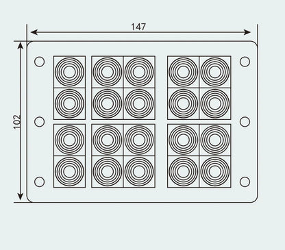 CES 48/20 SET  Cable Entry Systems Variable Diameter Sealing Frame Pre-Cut Cable Entry Plate Sealing Solution KPL 48/20C