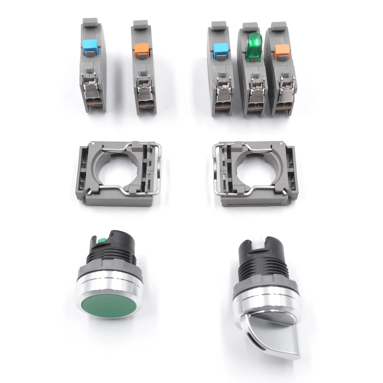 IP54  Waterproof  IK08   PA66 NO NC  LED Low Power Plug-in Wiring  Push  Button  Switches  Indicator  Lights Switch