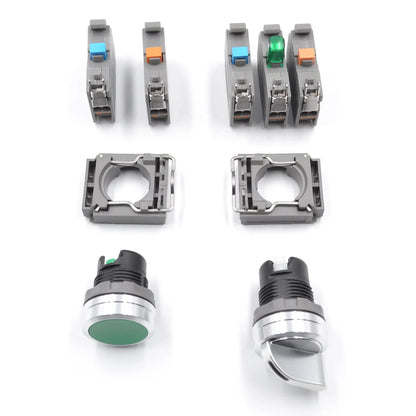 IP54  Waterproof  IK08   PA66 NO NC  LED Low Power Plug-in Wiring  Push  Button  Switches  Indicator  Lights Switch