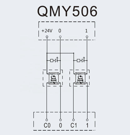 QMY506 380V 5A 1O PLC SSR High Power AC PLC Solid State Relay Terminal Block Modules LED Indication Single Row Terminal Block