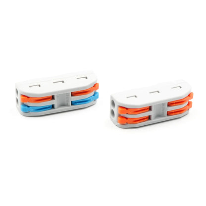 2-Pin Compact Easy Quick Connect Crimp Terminal 250V 32A Copper Splicing Press Wiring Connectors