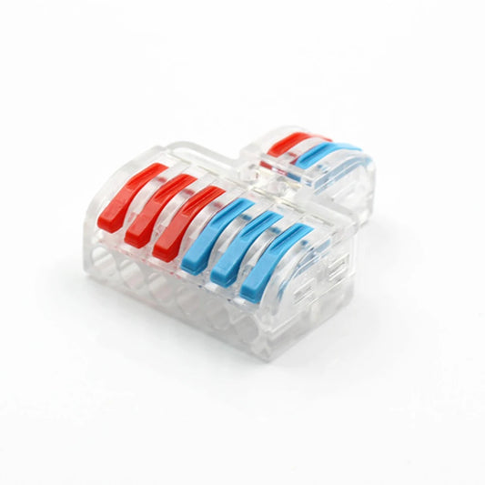 QDF Lever Wire Connectors Clear Transparent Quick Wiring Cable Connector Out Push-in Conductor Terminal Block