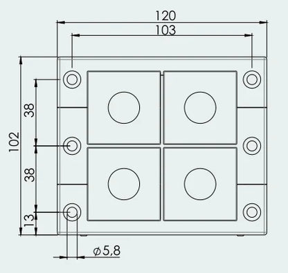 CES 16/16-ET Cable Entry Systems Four-layer Sealing Frame Pre-Cut Cable Entry Plate for Small Middle Grommets