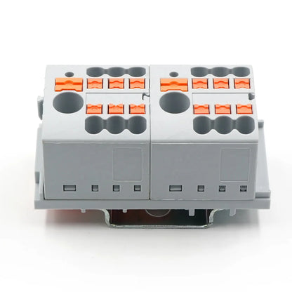 QPTFX 6/6*2.5H 3-Pole 24A Spring Connection Plug-In Block PCB Distribution Made Brass Plastic PC Material for Automotive