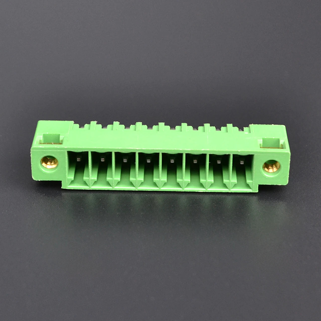 QS-350VF-8P  PCB Terminal Blocks 3.50mm Pitch 8P 300V 10A Green High Strength Screw Connector with Flange Plug in Terminal Block