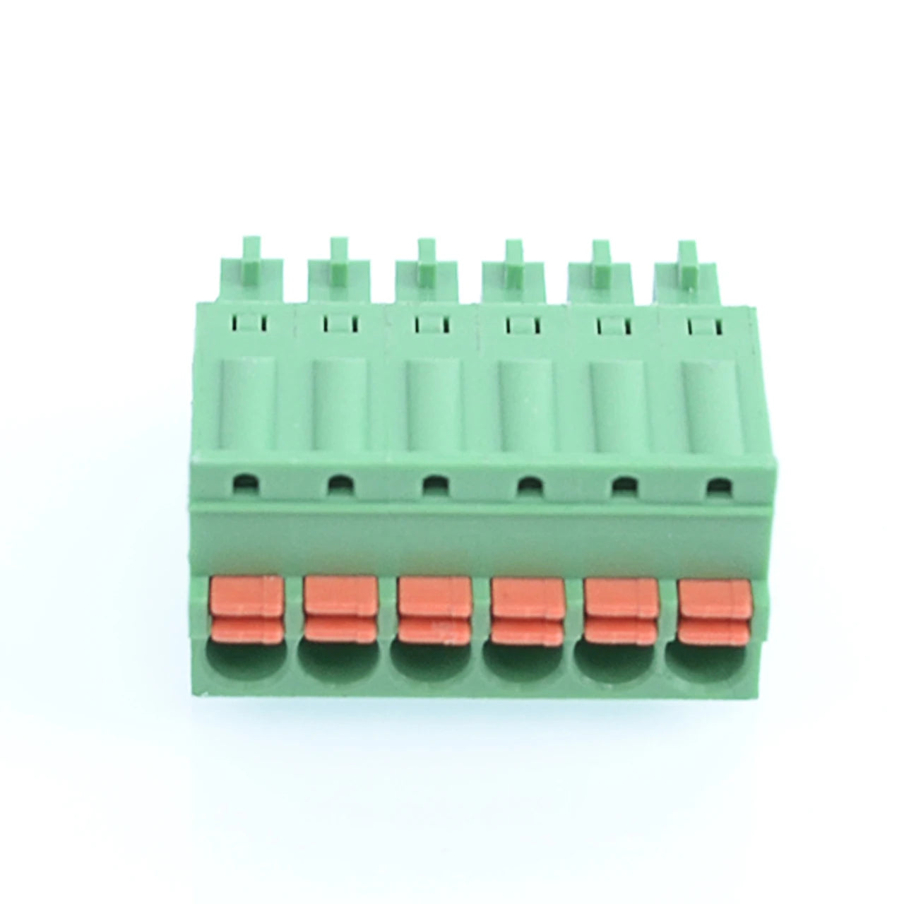 QPL-381-6P 3.81mm Pitch 6P 300v 10A Green High Strength Spring Wire Strong Shock Resistance QPL Series Plug PCB Terminal Blocks