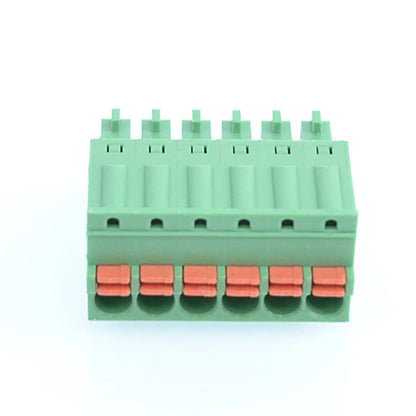 QPL-381-6P 3.81mm Pitch 6P 300v 10A Green High Strength Spring Wire Strong Shock Resistance QPL Series Plug PCB Terminal Blocks