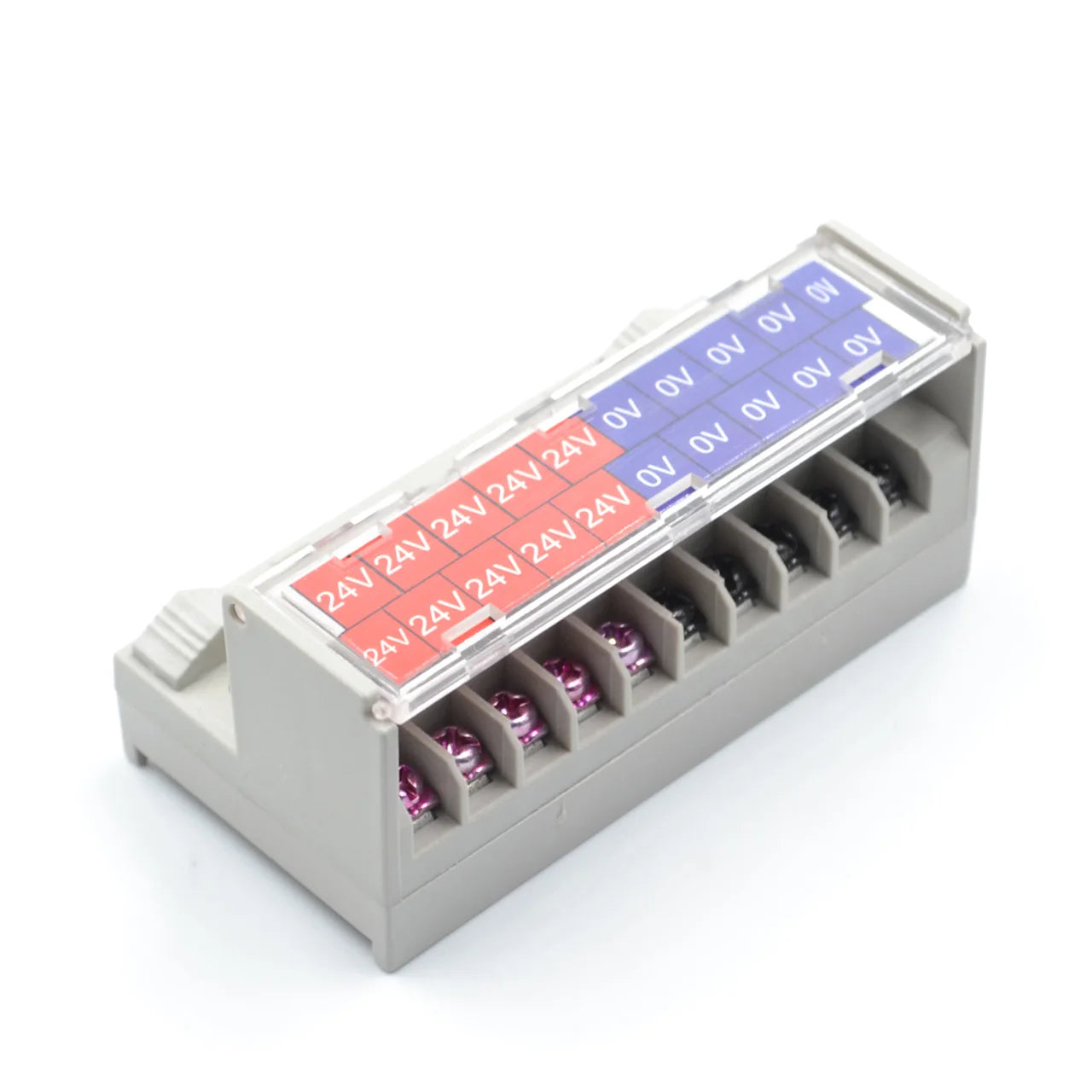 20 Bit  AC/DC 16AWG Terminal Block 24V Power Distribution Terminal Labeled Wiring  Identification Electrical Connection Terminal