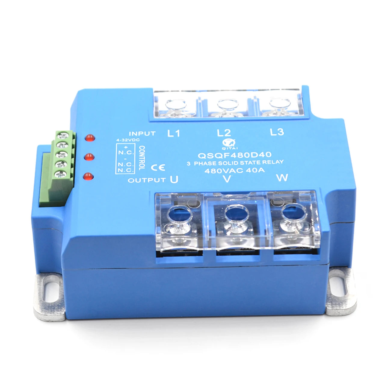 QSQF480D40  AC24-660V 40A Three-Phase Solid State Relay SCR Output SSR Product Panel Mount AC Output SSR Relay