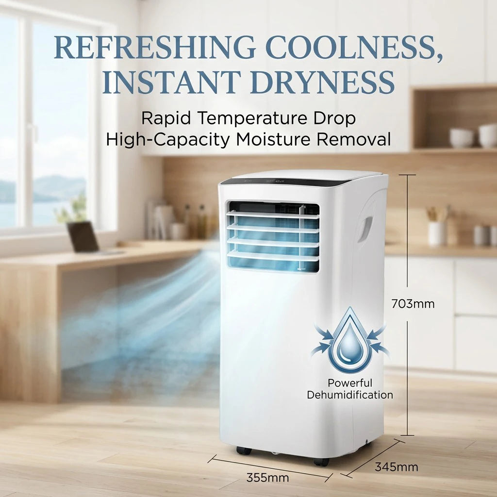 Compact Portable Aircon air Cooler Unit Adjustable Cooling Modes Low Noise Operation Energy Efficient Design for Home Office