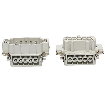 HA010 HDC 16A 250V Heavy Duty Female Connector 10p Power Insert Crimp Housing PC Terminals for Industrial Equipment