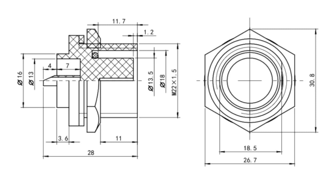 F22-2B Industrial Waterproof Aviation Adapter Socket 2-12P Multi Application Electrical Connector Male/Female Power Connector