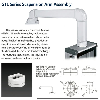 GTL Series Cantilever Industrial Control Support Arm Systems Aluminum HMI Panel Hmi Enclosure Cantilever Control Box Strongarm