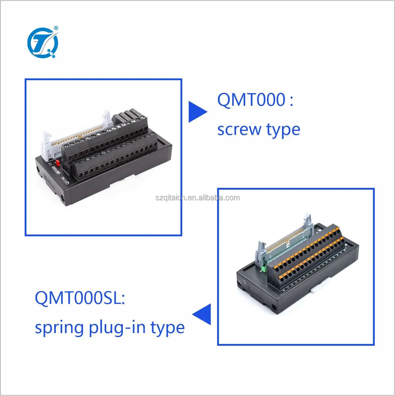 QMT000SL Terminal Block Module 1A DV24V PLC Interfaces PLC Transfer Terminal Block With LED Light