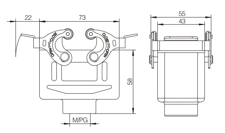 H10B-TK-2L-M20 Factory Heavy Duty Connectors Compact Housing Top Wiring Series Top Entry Protective Hoods