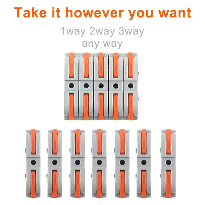 KV211 High Quality Spring Automotive Single Pole 1P 250V 32A LED Light Wiring Quick Connectors Push-In Terminals