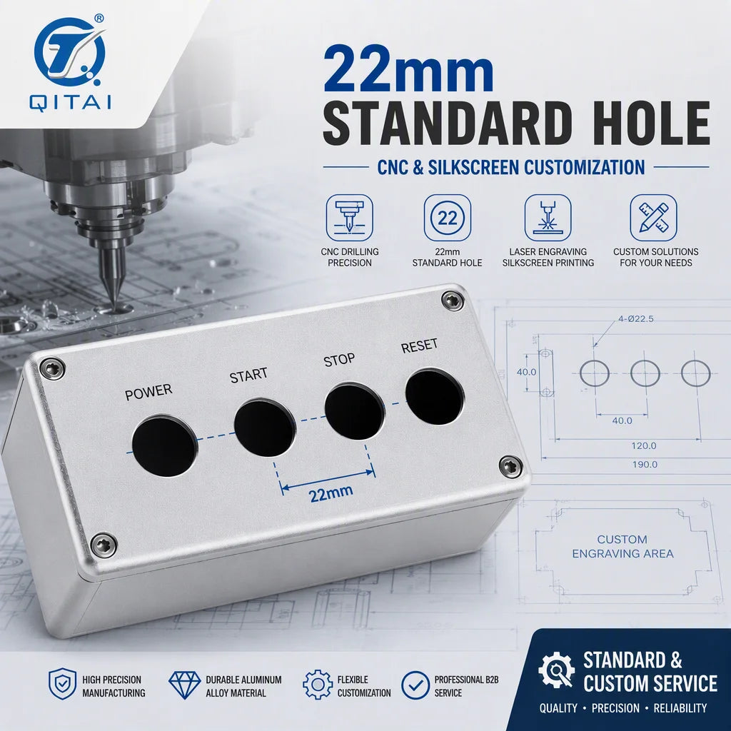 LPV Series Aluminum Push Button Control Box IP66 Die-cast Metal Enclosure 1-5P for Heavy Duty Industrial Control