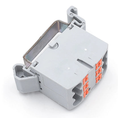 QPTFX 6/6*2.5D  Din Rail Distribution Block with Push-In Connection Copper Contacts 24A Max for Automotive & Industrial Use