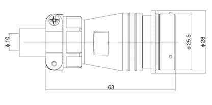 PTX24F-19K  24MM Professional Aviation Wire Connectors Manufacturer CNC Electrical Equipment 6/10/12/19 Pin Waterproof Connector