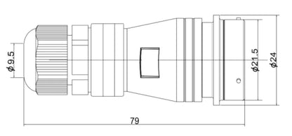 PTC20F-10K  20MM Professional Aviation Wire Connectors Manufacturer CNC Electrical Equipment 2-14 Pin Waterproof Connector