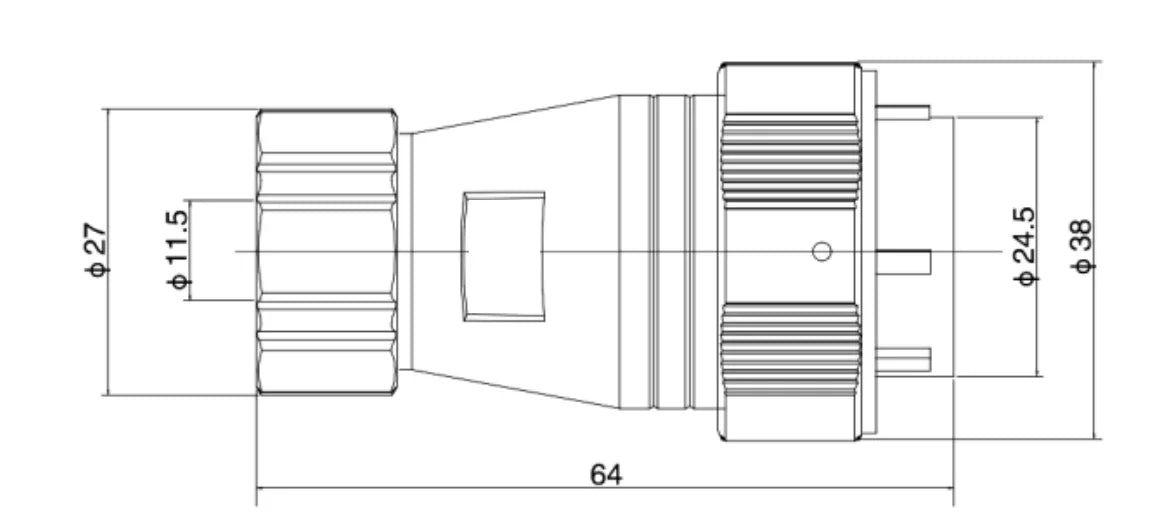 PTG 28F-12A  Industrial Waterproof Aviation Adapter Plug Electrical Connector 2-26P Multi Application Connector
