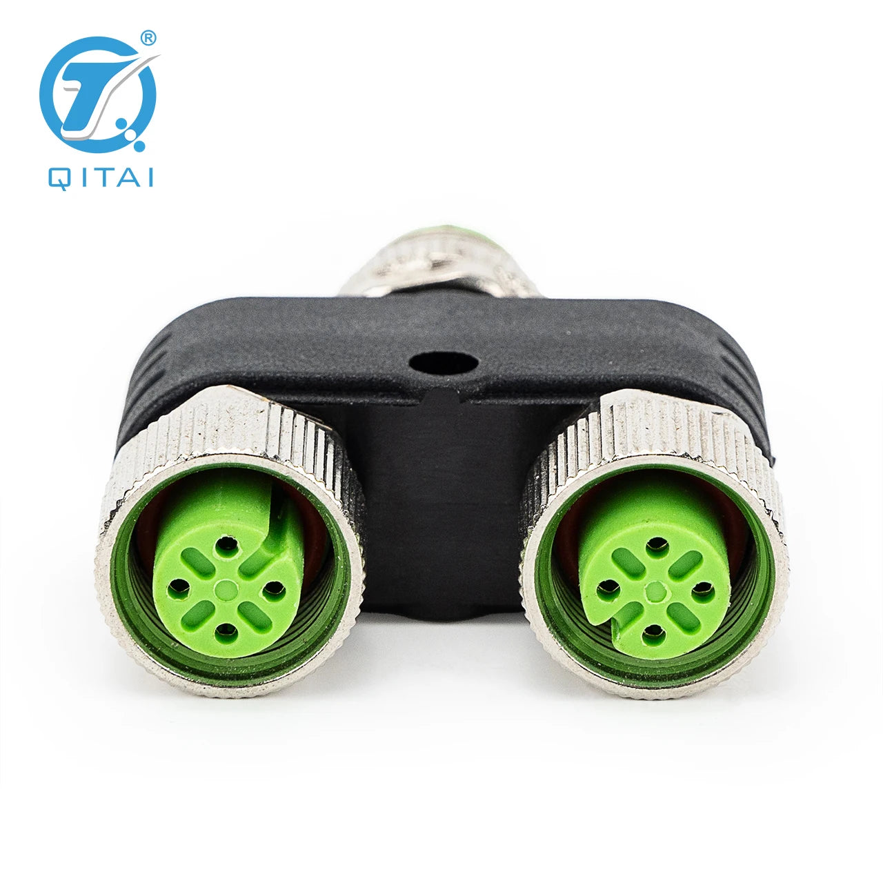 M12-M04 2xF04A Y Waterproof Cable Splitter 1Male to 2 Female 2 6 Pin Electric Bicycle Plug Signal Sensor Connector