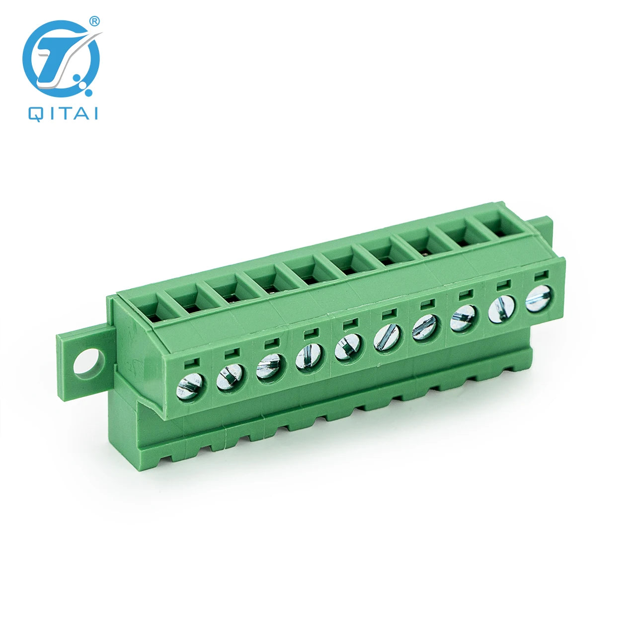 QPS-508T-10P 10 Pole 5.08mm Pitch PCB Mount Screw Terminal Block Connector for PCB Wiring Printed Circuit Board Terminal Blocks
