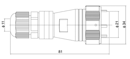 PTC24-10a  24MM Professional Aviation Wire Connectors Manufacturer CNC Electrical Equipment 2-14 Pin Waterproof Connector
