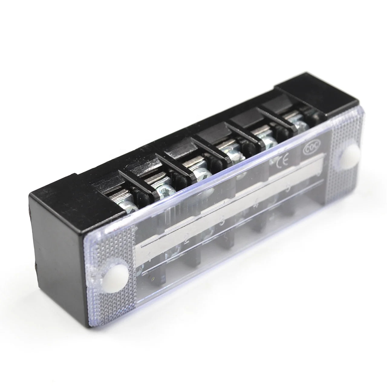 QTB-1006 17.5A 1.5mm2 Barrier Terminal Block 6 Position Screw Terminal Strip for Electrical Wire Connection