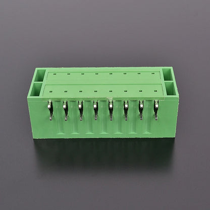 QSD-508RF-2X8P 5.08mm Pitch Double-deck 2X8P Green Simple Cheap Male and Female PCB Screw Terminal Blocks Types With Flange