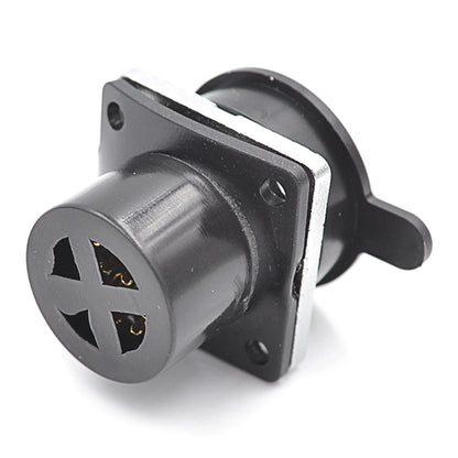 Square Backward Installed Socket  Quick Lock  Mmale Connector   Waterproof Charging Discharging