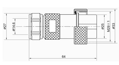 30GF-2A Flange Socket E Waterproof Connector GX30 2-8Pin Circular Flange Cable Connector Aviation