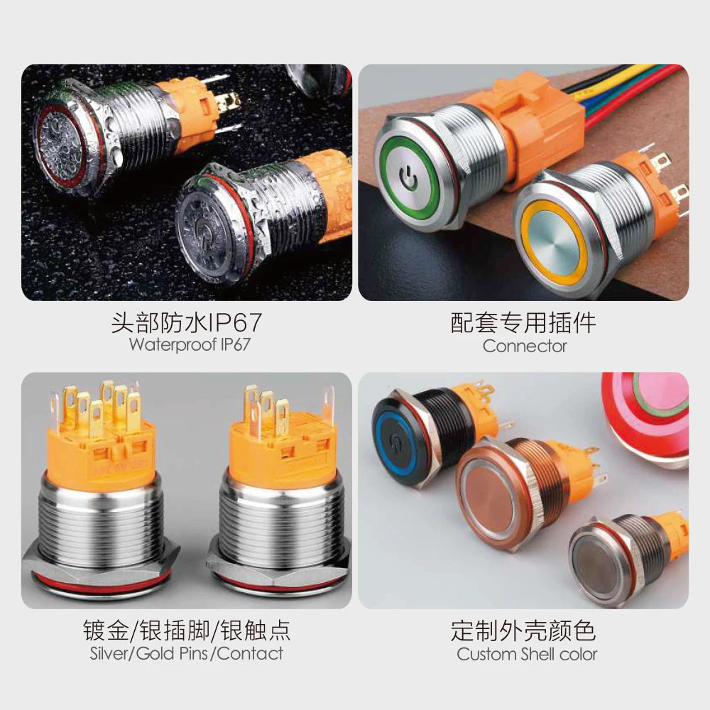 Customizable Various Automation and Mechanical Equipment Switches Knobs Led Push Buttons & Press Buttons