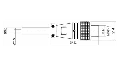 P16F-2A 2P- 9P Cable Type Backward Installed Plug 250V Waterproof Metal Circular Aviation Connectors