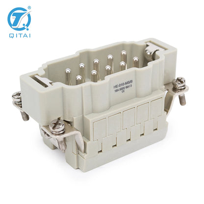 HE-010-MS  16A 500V  DC Power Connector Type and Male  Plug Compact Series Heavy Duty Connector Crimp Terminal Male Insert