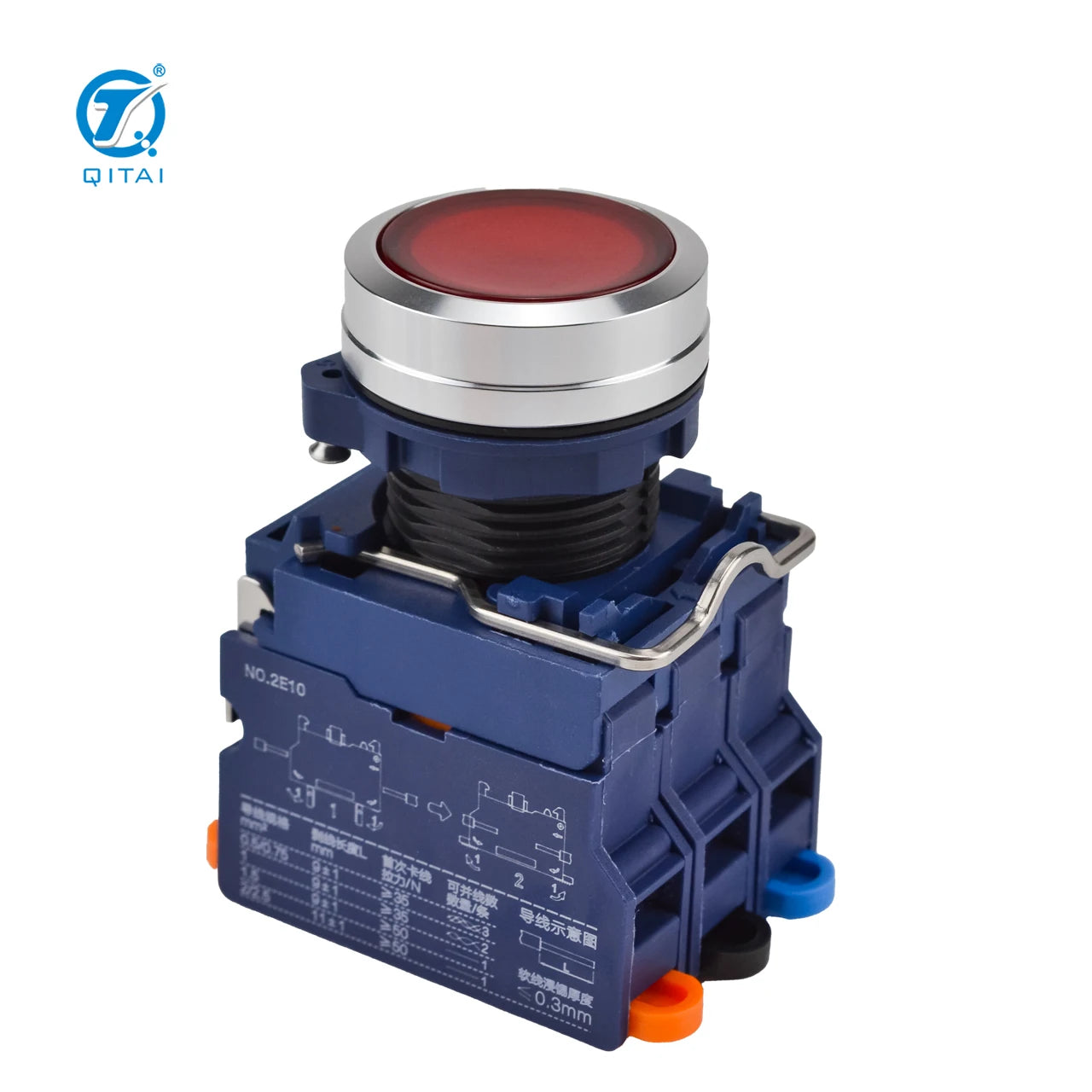 QITAI Switches, Electric Metal Snap for  Emergency Stop Button Switch 1NO 1NC Switches