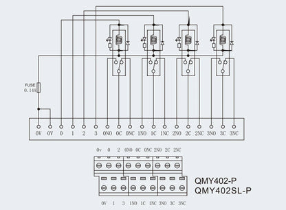 QMY402SL-P 4/8/16/32 Channel DC24V 4 SSR Intermediate Relay Converter Module for PLC Terminal