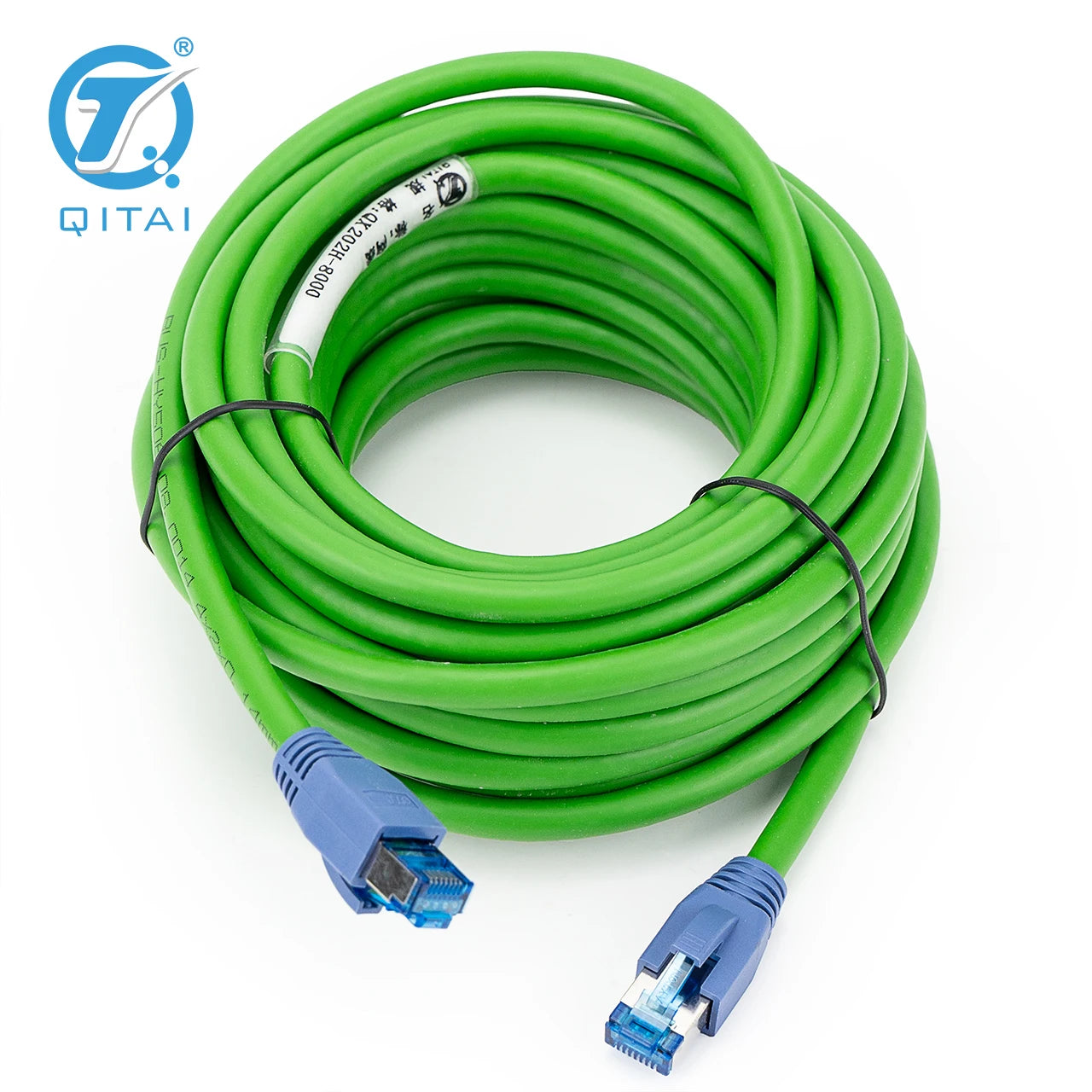 QX202 Shielded Cat5e/Cat6 Industrial Ethernet Cable Custom Length Metal RJ45 Network Bus Data Cable for Industrial Automation