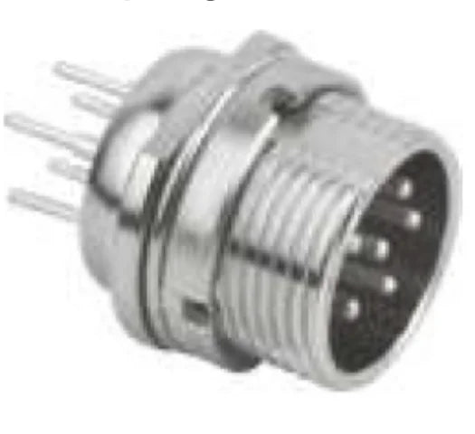 16M-6C 2P-9P Straight Backward Installed Plug 250V Metal Flat Aviation Connector Waterproof Power Wire Connections