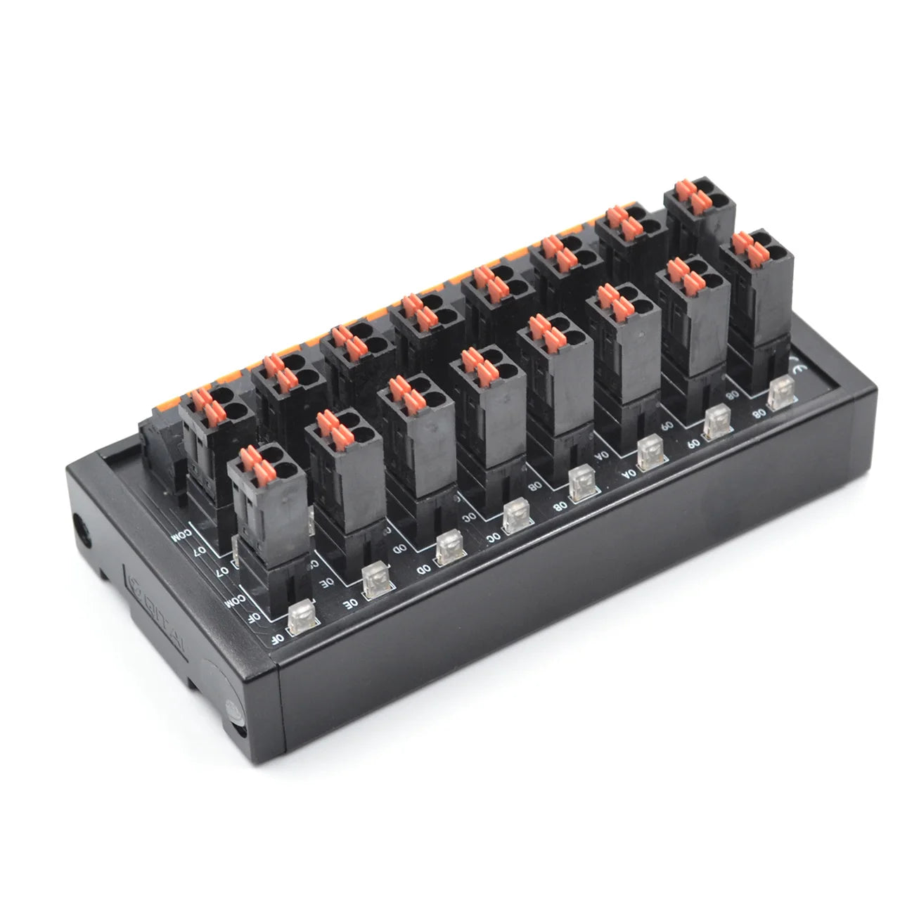 QMT088SL 16-Bit Output Terminal Block DC24V 1A PLC Module with LED Light Remote Control Compatible with DIN Rail