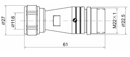 PG20-2K  3/8 Mental Flexible Pipe Butting Socket K Waterproof Connector  2-14 Pin Circular Flange Cable Connector Aviation