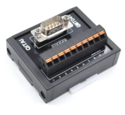 QMT041SL Spring Terminal Block Module DC24V Copper 5-10 AWG Automotive D-SUB Connector PLC 9-Pin Male Terminal Station 5A Max