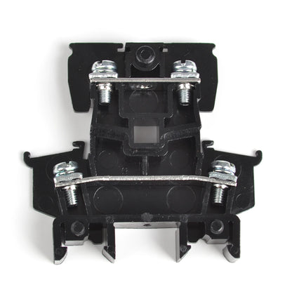 QUTD-10/2-2 Double Level Screw Terminal Block 660V 15A Automotive Din Rail Fuse Disconnect PA66 Brass CE/RoHS Standards