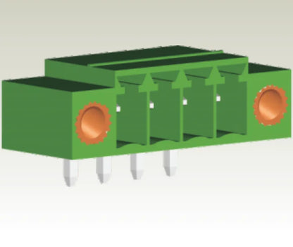 QS-350RV PCB Terminal Blocks 3.50mm Pitch 2-24P 300V 10A Green High Strength Screw Connector