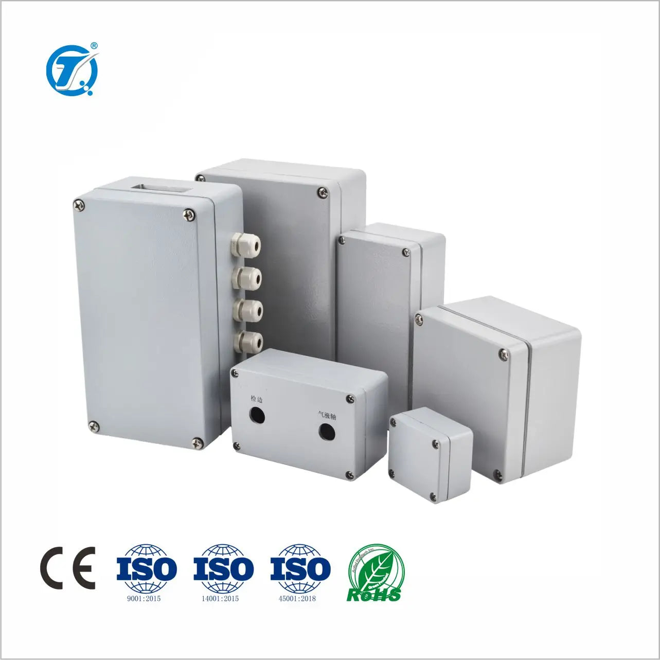 DA241 120x220x90mm Custom Gland Electronic Waterproof Die Cast Aluminium Housing Electronical Enclosure Case Custom Junction Box