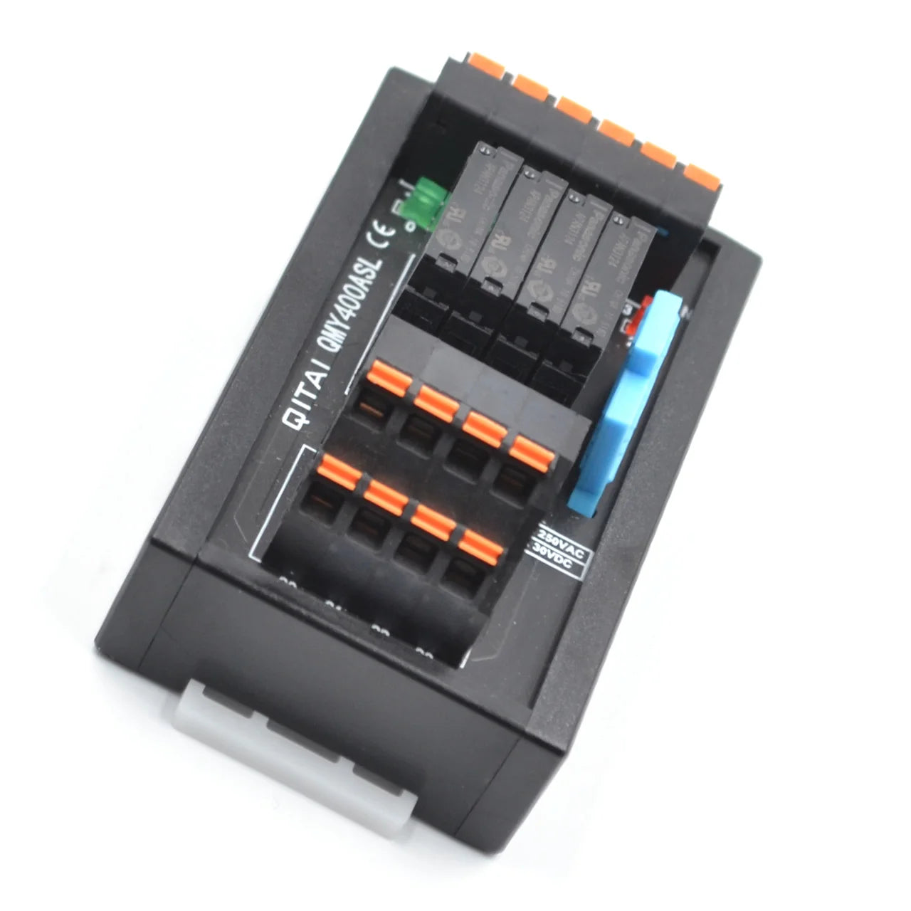 QMY400ASL 4-Bit NPN 24Vdc Control Electromagnetic Relay Module 5A/250V Output with Relay Socket and Plug in Terminal Block