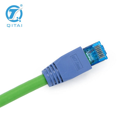 QX202 Shielded Cat5e/Cat6 Industrial Ethernet Cable Custom Length Metal RJ45 Network Bus Data Cable for Industrial Automation